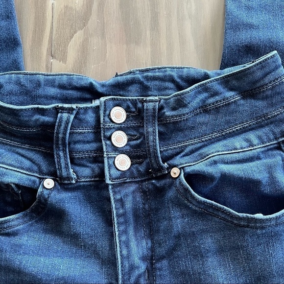 KANCAN Womens Skinny Stratton 3 Button High Rise denim Jean size: 24 - Picture 8 of 13